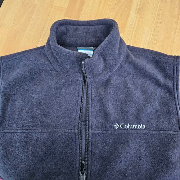 Columbia Men's Fleece Vest Full Zip 2 Pocket Dk Gray Sz L EUC - Picture 4 of 7